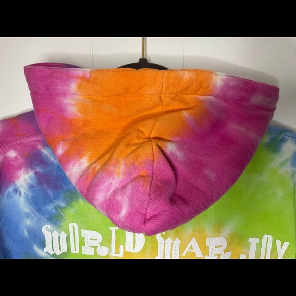 The Chainsmokers 2019 World War Joy Blue Tie Dye Concert Hoodie Size Small - Picture 10 of 12